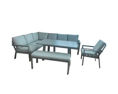 Canapé d'angle en aluminium