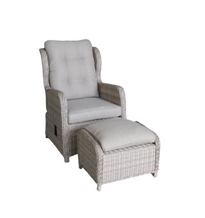 Canapé et table de jardin en rotin pour une personne